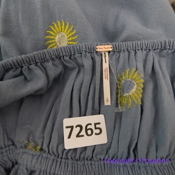 New! Free People Emory Embroidered Sun Midi‎ Dress blue, size S - Picture 15 of 16